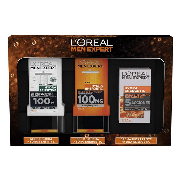 Men's Cosmetics Set Men Expert Hydra Energetic L'Oreal Make Up (3 Pieces)