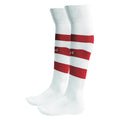 Football Socks Luanvi Listada Polyamide/Cotton White Red