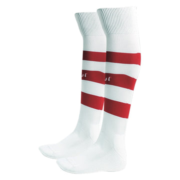 Football Socks Luanvi Listada Polyamide/Cotton White Red