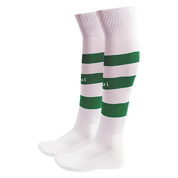 Football Socks Luanvi Listada White/Green Polyamide/Cotton