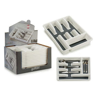 Cutlery Organiser White Plastic (36 x 5 x 26,2 cm)