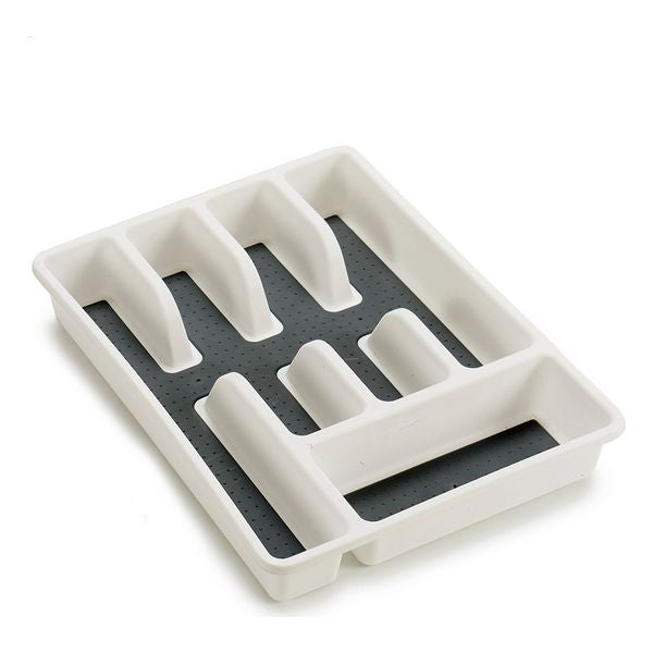 Cutlery Organiser White Plastic (36 x 5 x 26,2 cm)