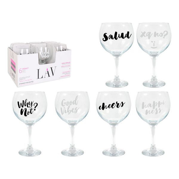 Wineglass LAV CHEERS Crystal Decorated 645 cc