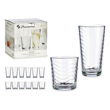 Set of glasses Transparent Glass (12 Pieces)