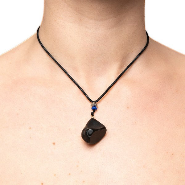 Collar Mujer Obsidiana Negra La Gemmes