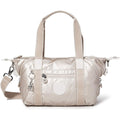 Bolso de mano Kipling Art Mini Plata (28 x 23,5 x 18,5 cm) (Reacondicionado A+)