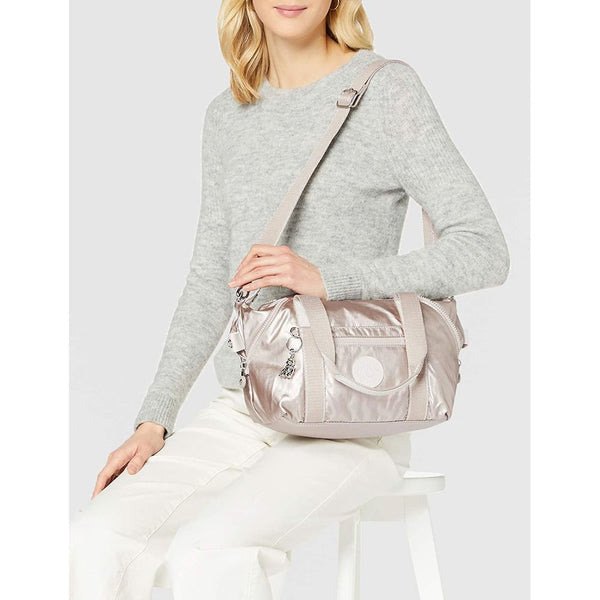 Bolso de mano Kipling Art Mini Plata (28 x 23,5 x 18,5 cm) (Reacondicionado A+)