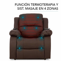 Lifter Armchair With Massager Trevi 160º Brown (Refurbished C)