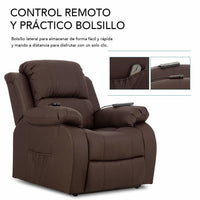 Lifter Armchair With Massager Trevi 160º Brown (Refurbished C)