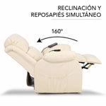 Lifter Armchair With Massager Trevi 160º Cream (Refurbished B)