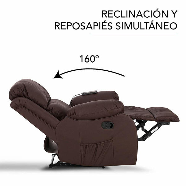 Lifter Armchair With Massager Trevi 160º Brown (Refurbished A+)