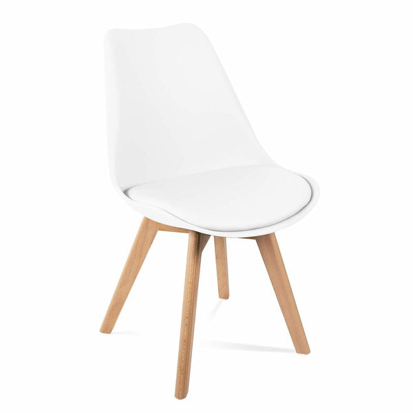 Chair Lena Wood White (53,5 x 49 x 83 cm) (Refurbished B)