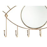 Coat rack Eye Golden Crystal Brass (42 x 30 x 4 cm)