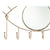 Coat rack Eye Golden Crystal Brass (42 x 30 x 4 cm)