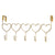 Door Coat Rack Heart Crystal Brass (43 x 23 x 8 cm)