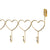 Door Coat Rack Heart Crystal Brass (43 x 23 x 8 cm)