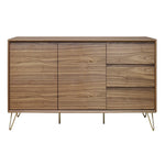 Sideboard Brass walnut (160 x 45 x 75 cm)