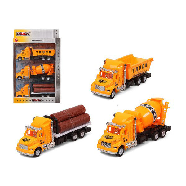 Set de Coches Camión Obras Públicas Amarillo 119305 (3 Uds)