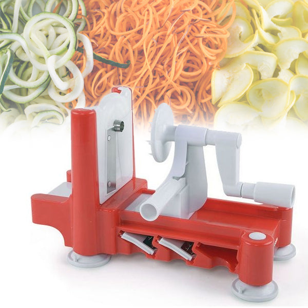 3 in 1 Spiral Slicer Quttin Red White (28 X 13,5 x 17 cm)