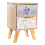 Nightstand DKD Home Decor Children's Paolownia wood (30 x 25 x 47 cm)