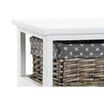 Chest of drawers DKD Home Decor White Grey wicker Paolownia wood (40 x 29 x 57 cm)