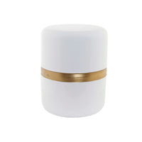 Stool DKD Home Decor White Aluminium Golden (34.5 x 34.5 x 45.5 cm)