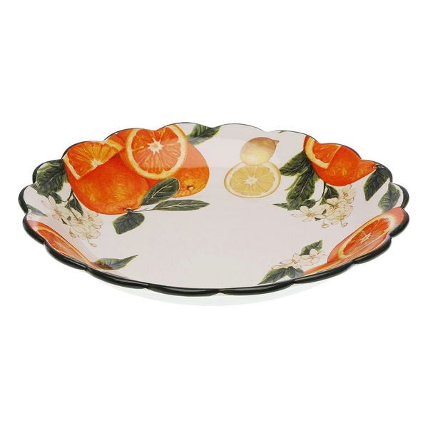 Fruit Bowl Orange Dolomite (32,5 x 5,7 x 32,5 cm)