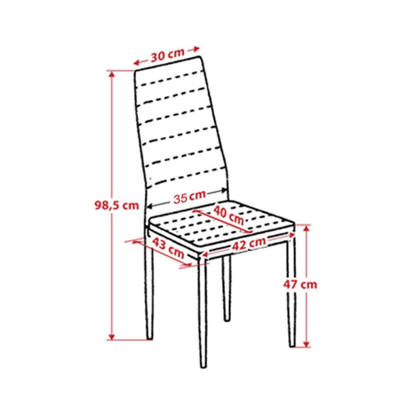 Dining Chair MILANO White (Refurbished C)