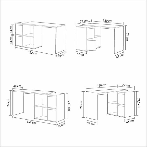 Desk Habitdesign White (Refurbished C)