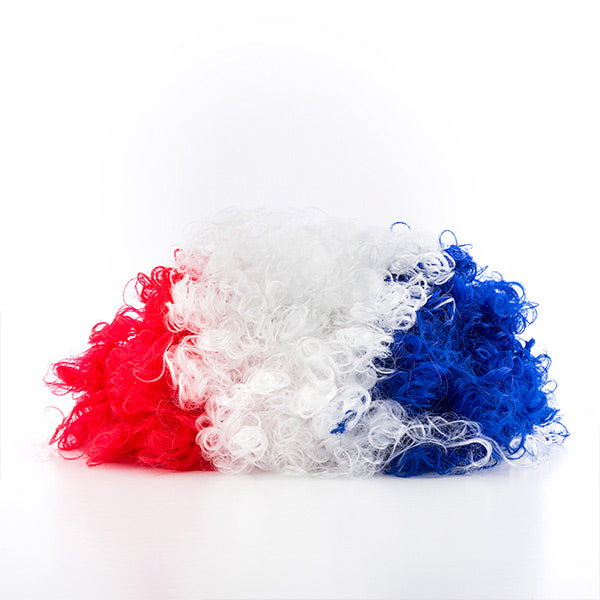 French Flag Afro Wig