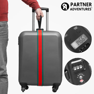 Partner Adventures Luggage Strap with Integrated Weighing Scale and Security Code