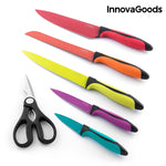 InnovaGoods Swiss·Q Fashion Ceramic Coated Knives & Scissors Set (6 Pieces)