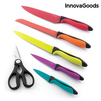 InnovaGoods Swiss·Q Fashion Ceramic Coated Knives & Scissors Set (6 Pieces)