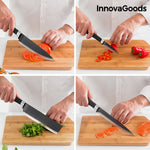 InnovaGoods Swiss·Q Namiutsu Black Shark Knife Set (4 Pieces)