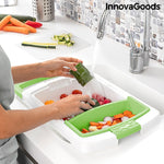 Tabla de Cortar Extensible 3 en 1 con Bandeja, Recipiente y Escurridor PractiCut InnovaGoods