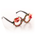 Fashion Party Glasses with Flowers and Diamonds