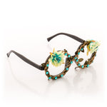 Fashion Party Glasses with Flowers and Diamonds