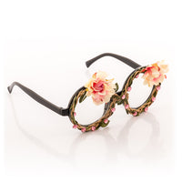 Fashion Party Glasses with Flowers and Diamonds